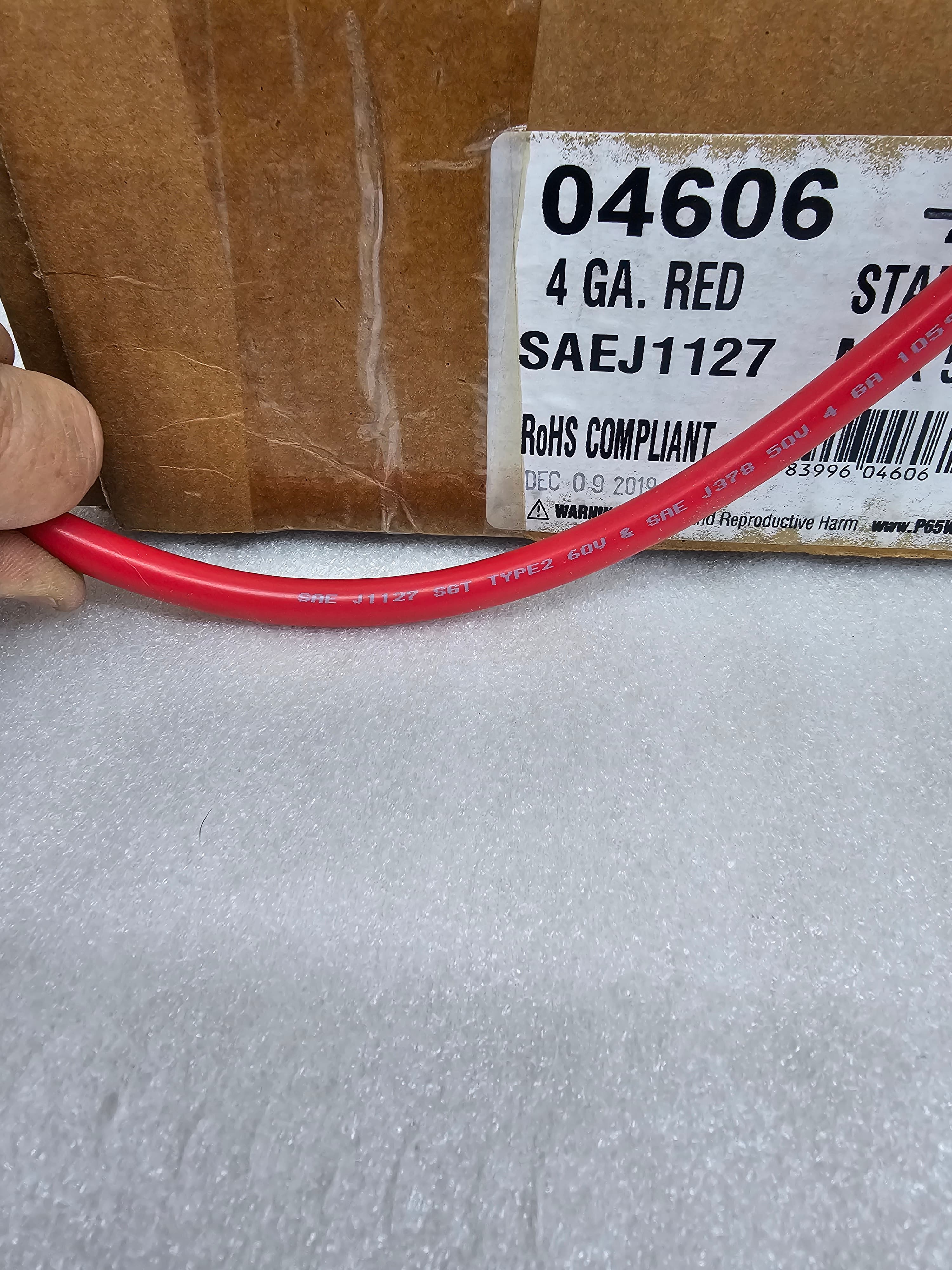 4 GA Red Starter Cable SAEJ1127 - Thumbnail 5