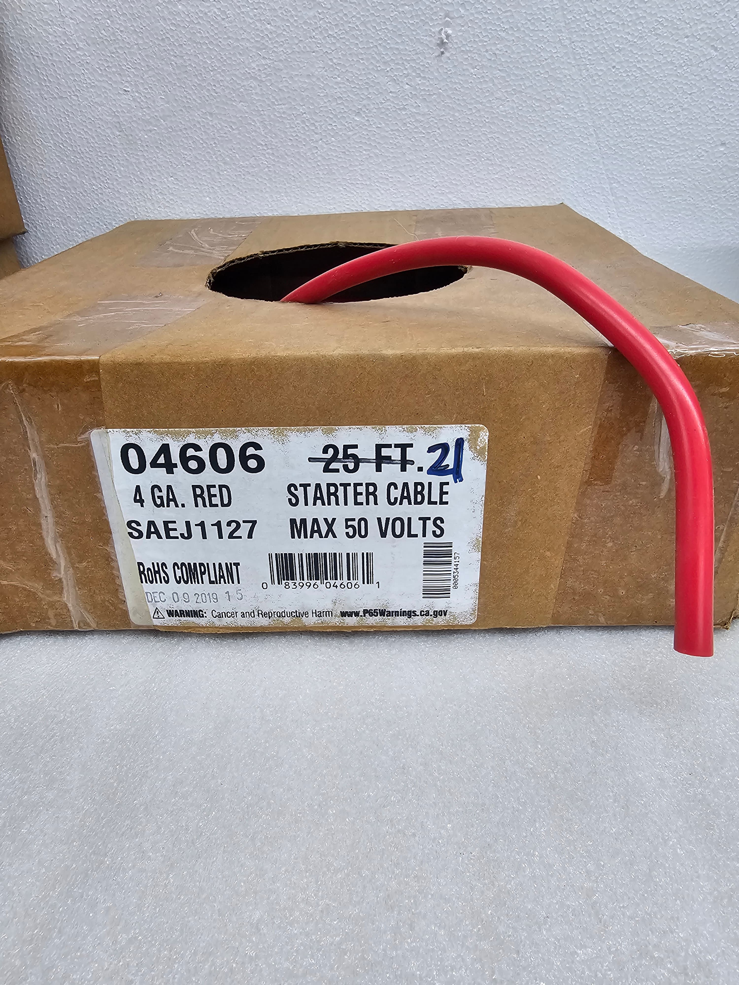 4 GA Red Starter Cable SAEJ1127 - Thumbnail 2