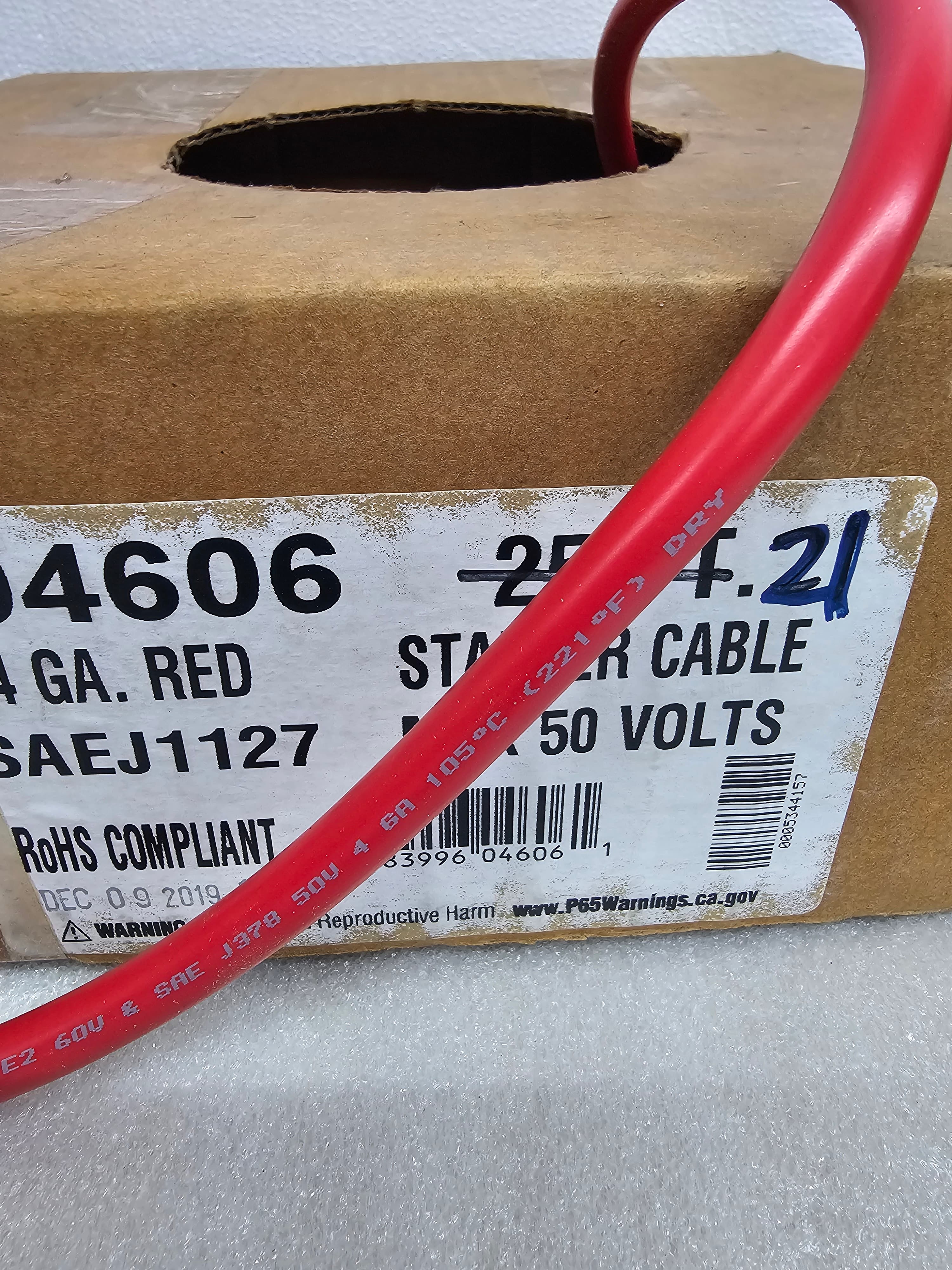 4 GA Red Starter Cable SAEJ1127 - Thumbnail 6