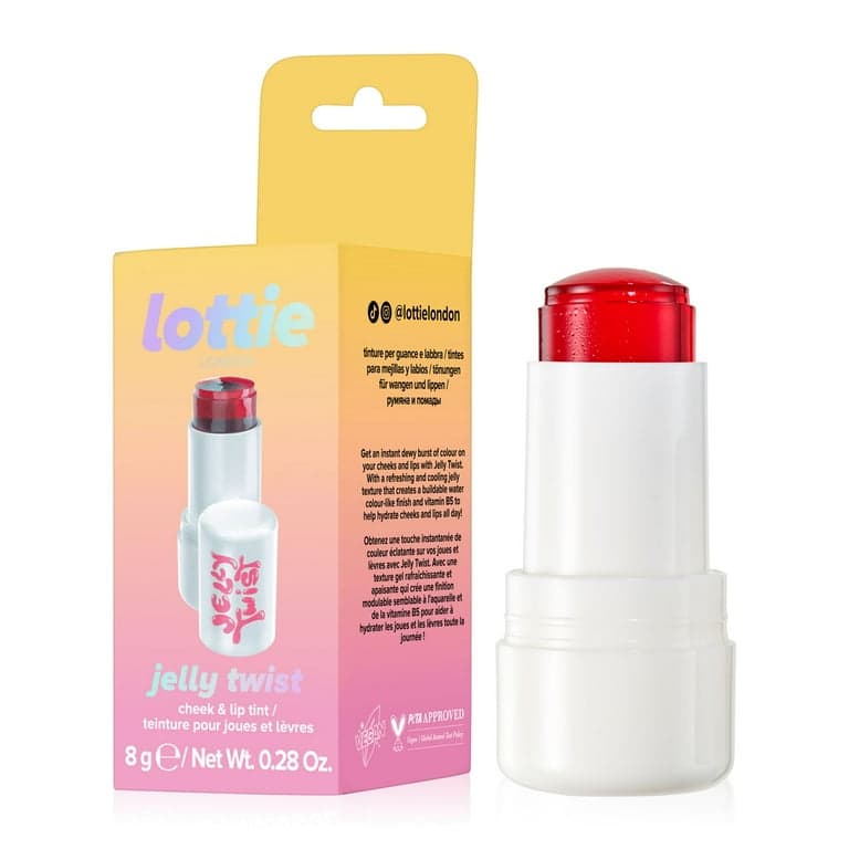 Lottie London Jelly Twist Lip & Cheek Stain, Berry - Thumbnail 4