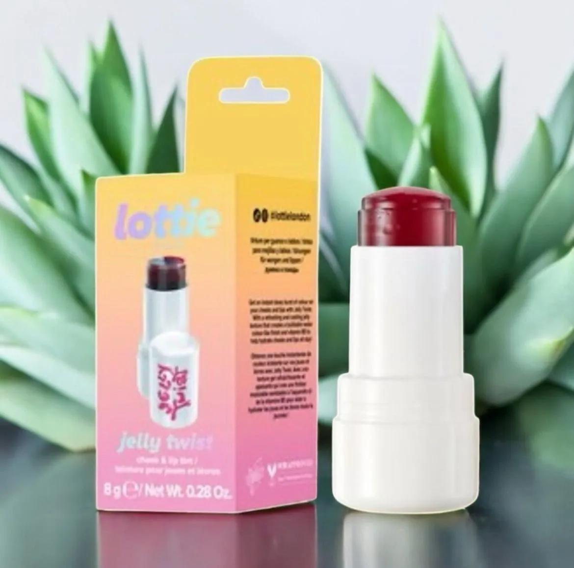Lottie London Jelly Twist Lip & Cheek Stain, Berry