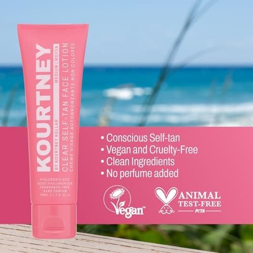 Kourtney 2.5 Oz Self-Tan Face Lotion for Women - Medium - Thumbnail 2