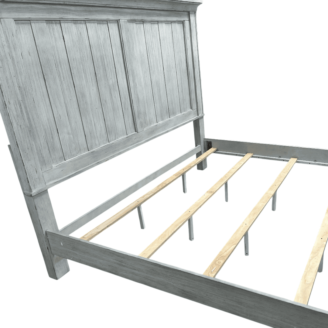 Liberty Furniture River Place Riverstone White And Tobacco King Panel Bed - Thumbnail 10