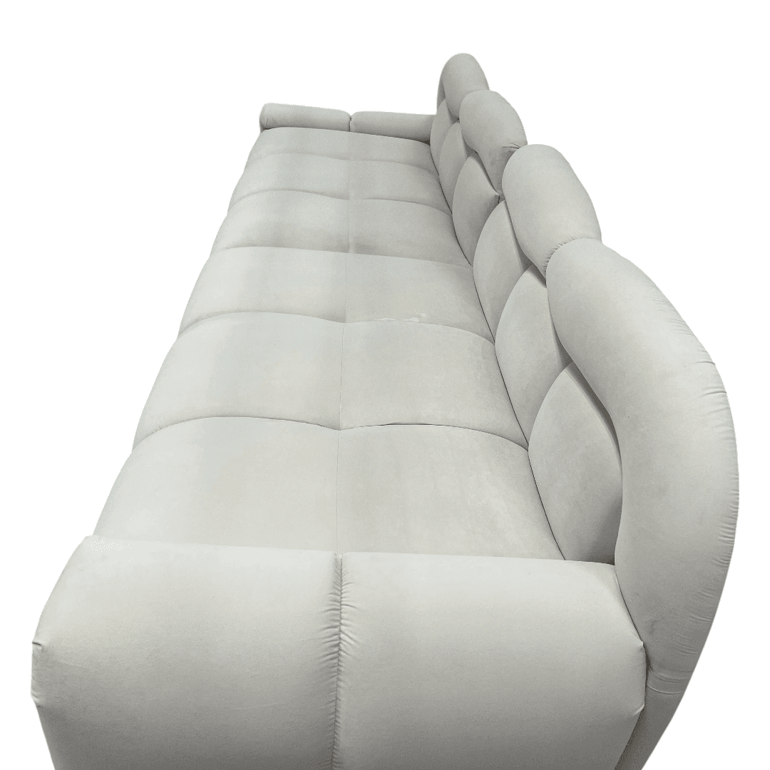 Comfy Sofas Cream Cloud Duo Simple Fabric Sofa - Thumbnail 7