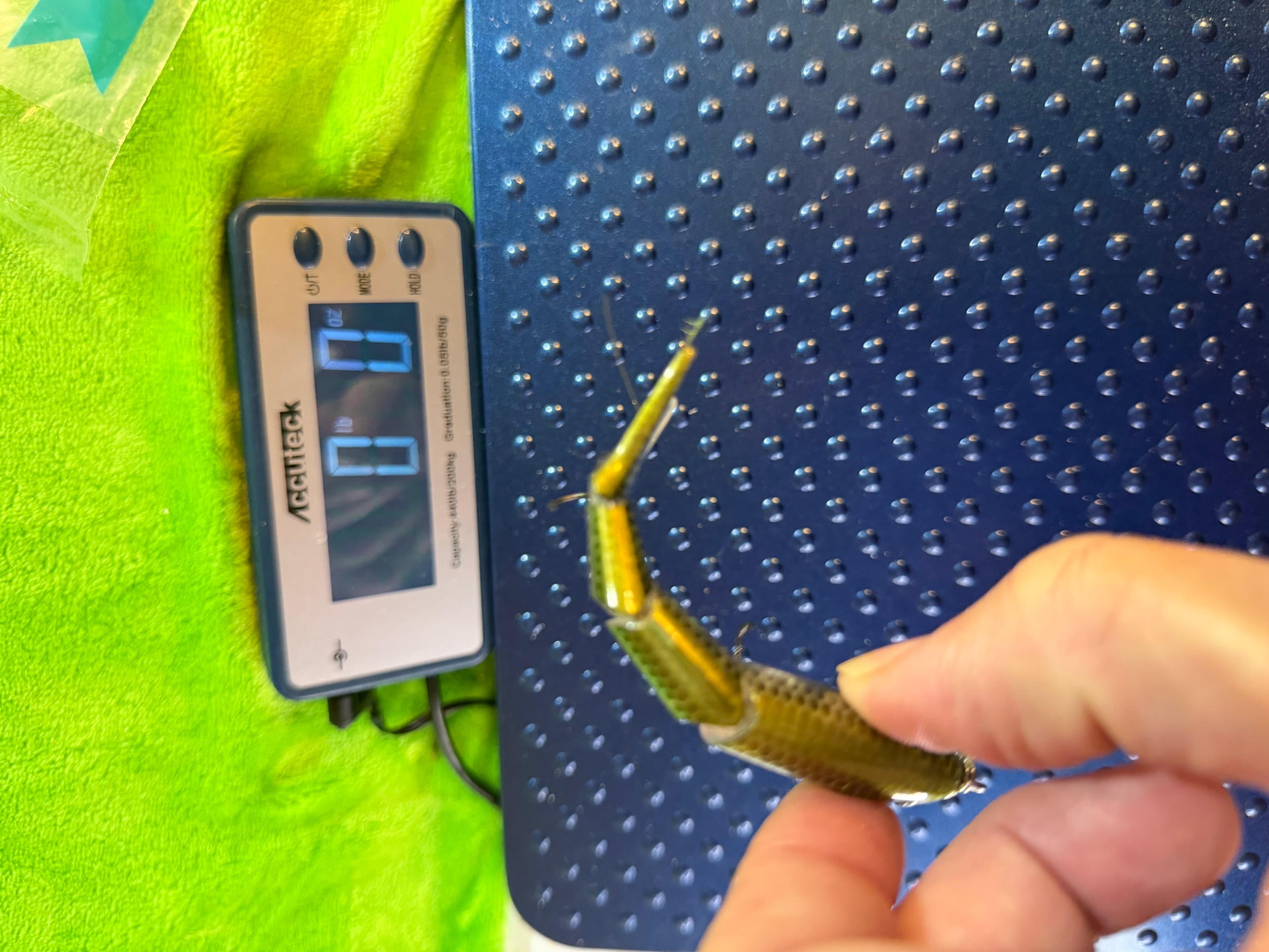 Jointed Swimbait 4-Seg Lifelike Bass Lure Green Shad ~4in Used - Thumbnail 3