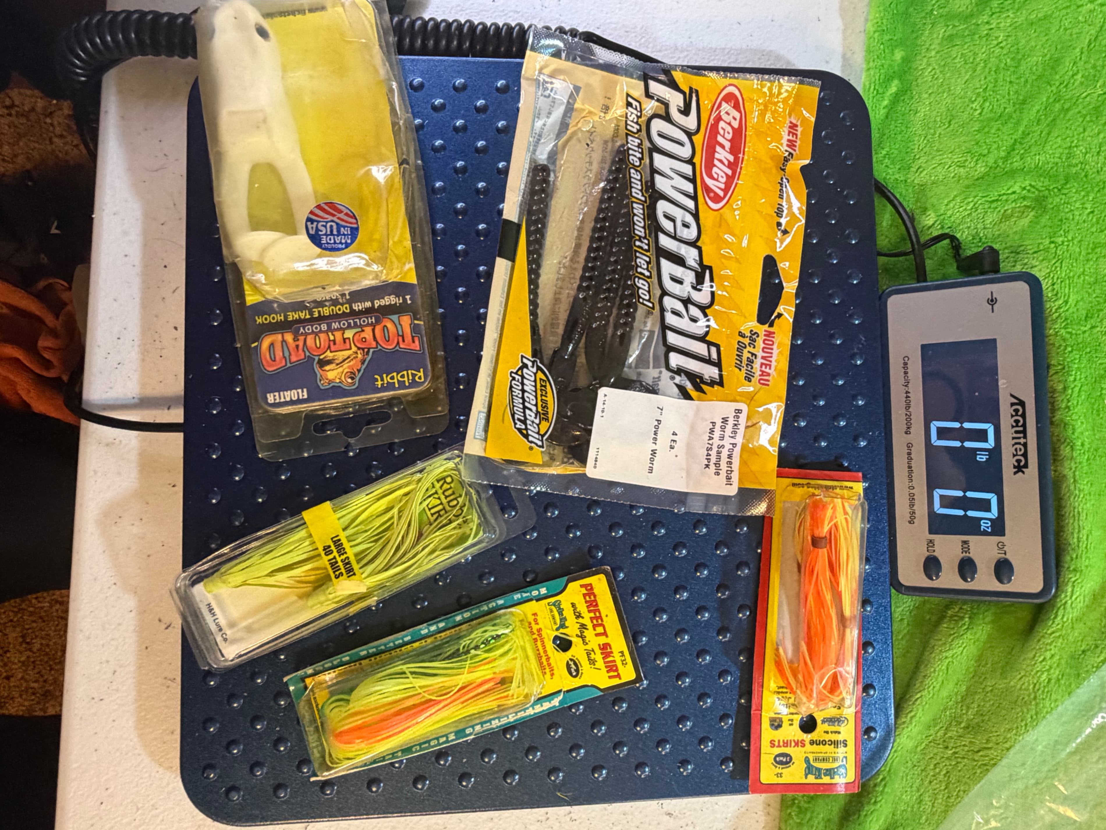 Soft Plastic Fishing Lot Ribbit Top Toad PowerBait Skirts NIP