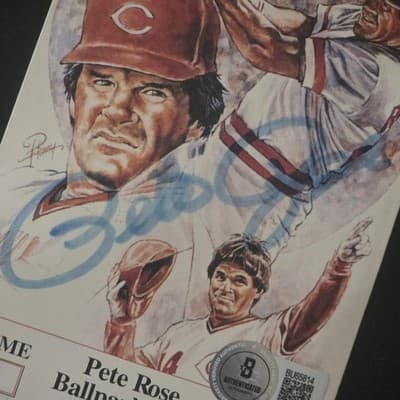 Pete Rose Signed Ballpark Cafe Inaugural Ticket Beckett BAS COA BU65814 - Thumbnail 3