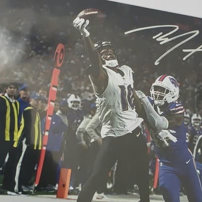 Baltimore Vs Buffalo Signed Photo Autograph Football Action Catch NFL "Reprint" - Thumbnail 2