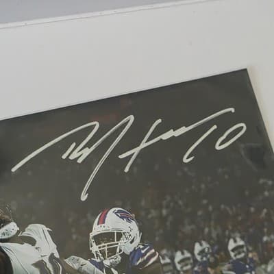 Baltimore Vs Buffalo Signed Photo Autograph Football Action Catch NFL "Reprint" - Thumbnail 3