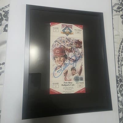 Pete Rose Signed Ballpark Cafe Inaugural Ticket Beckett BAS COA BU65814 - Thumbnail 6