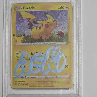 Steve Aoki Signed Pikachu PSA DNA Auto 9 Pokemon 2020 SWSH Promo Card - Thumbnail 2