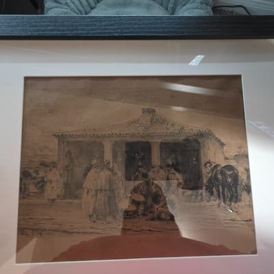 Alfred Cadart Antique Etching – Group of Soldiers – Modern Frame – 19th C. Art - Thumbnail 4