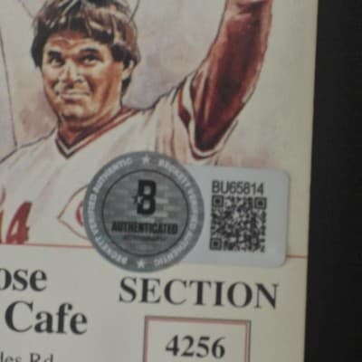 Pete Rose Signed Ballpark Cafe Inaugural Ticket Beckett BAS COA BU65814 - Thumbnail 4