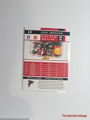 2011 Score John Abraham #14 NM - Thumbnail 2