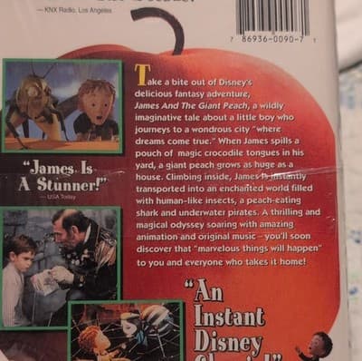 Walt Disney James and the Giant Peach VHS Paul Terry Joanna Lumley 1996 PG - Thumbnail 3