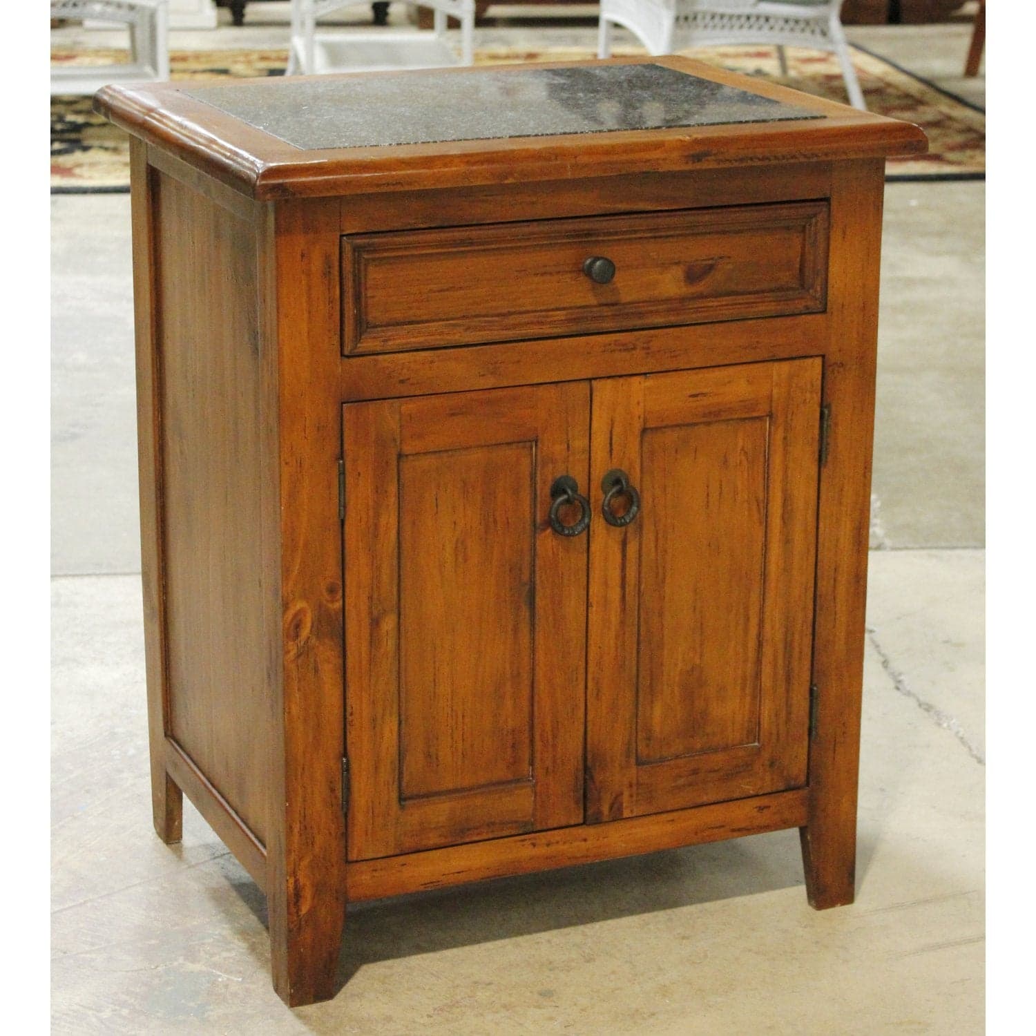 Granite Top Cabinet - Mahogany Finish - Thumbnail 3