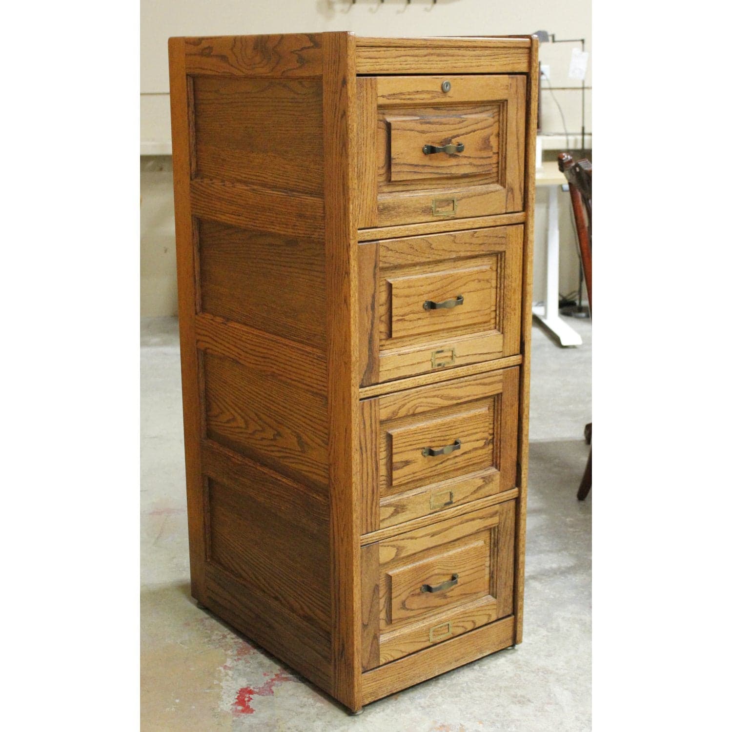 Dark Oak 4 Drawer File Cabinet - Dark Oak - Thumbnail 4