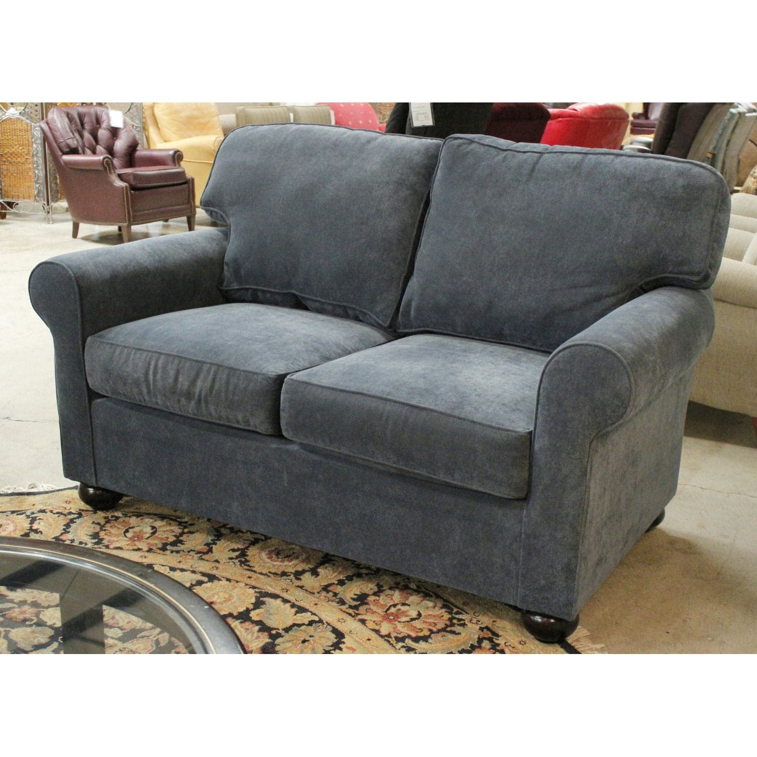 King Hickory French Blue Loveseat - Blue - Thumbnail 2