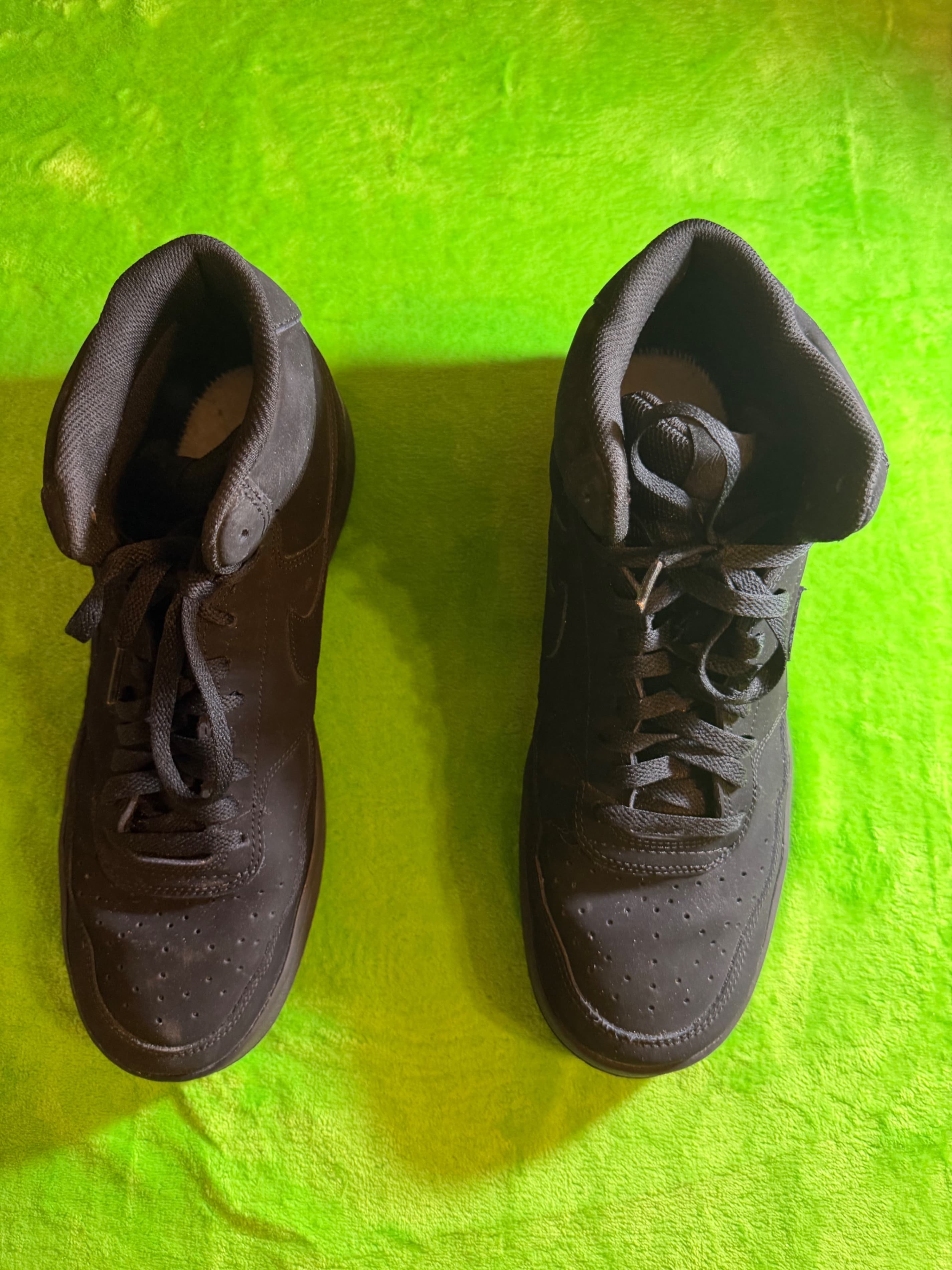 Nike Court Vision Mid Triple Black Mens Sz 12 CU6620-001 - Thumbnail 2