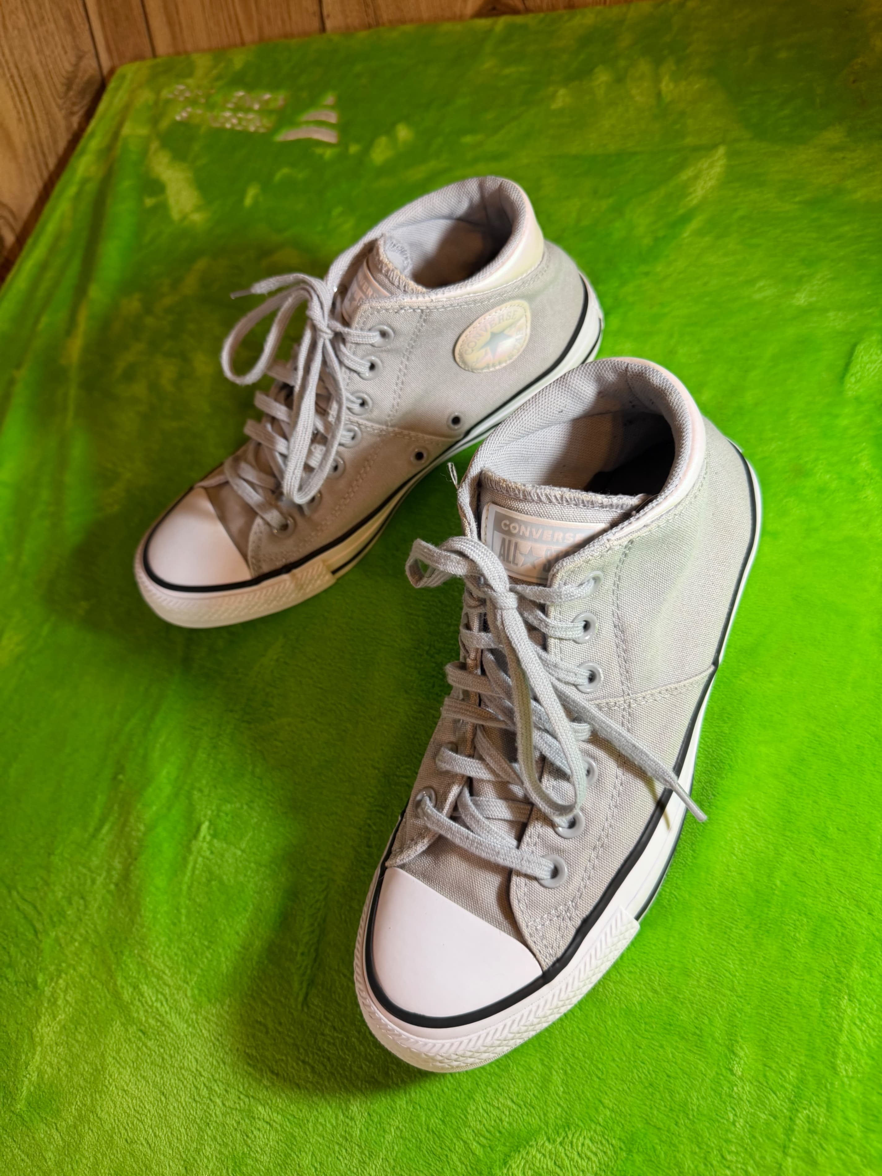 Converse Chuck Taylor All Star Hi Womens Sz 8.5 Grey Canvas - Thumbnail 3