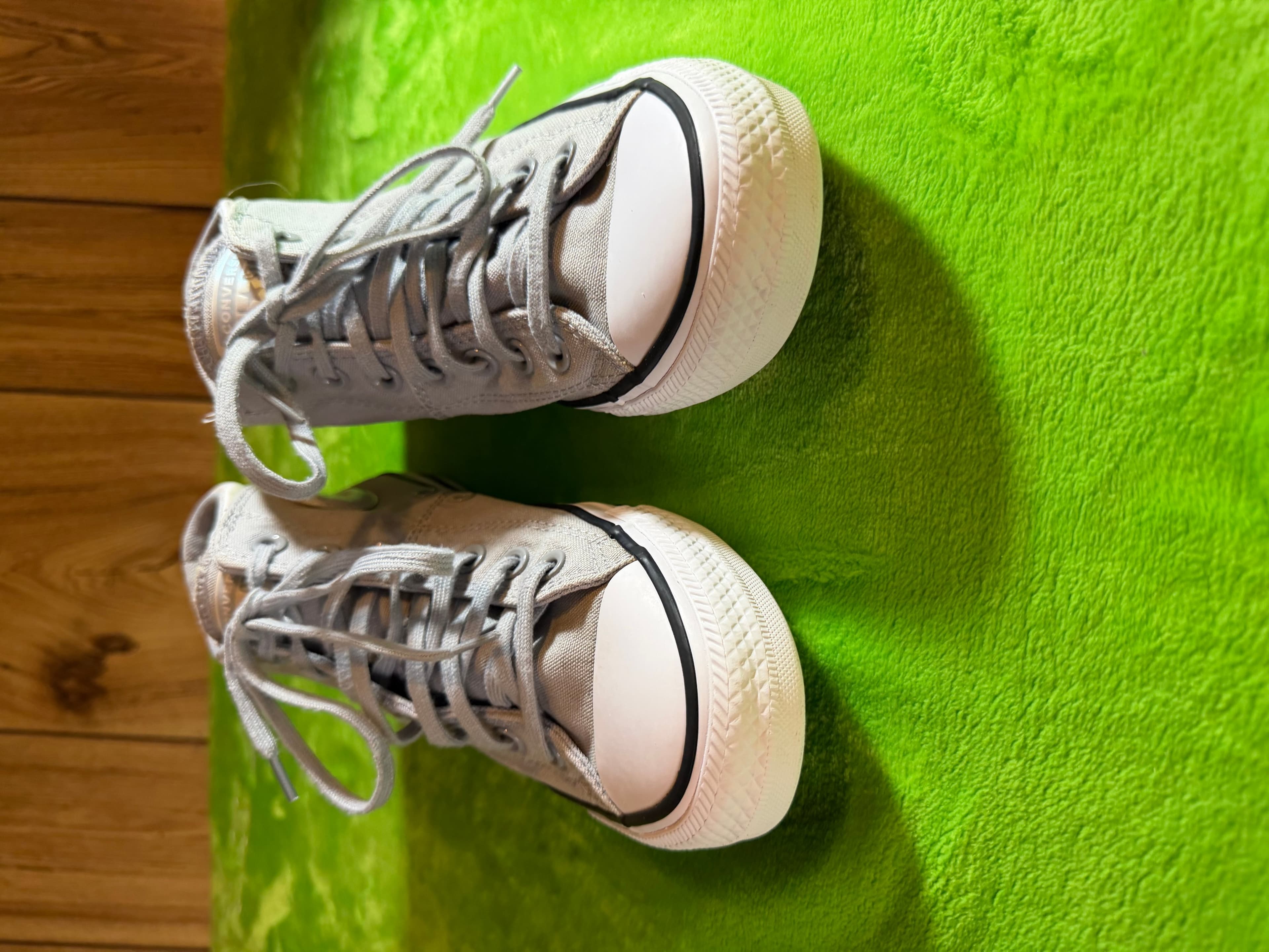 Converse Chuck Taylor All Star Hi Womens Sz 8.5 Grey Canvas - Thumbnail 2