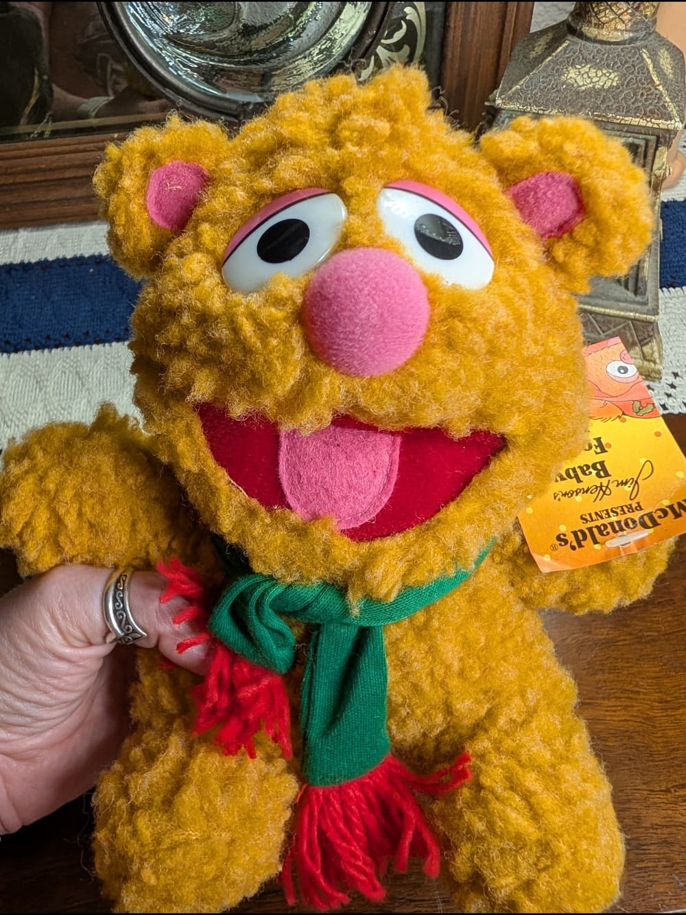 Vintage 1987 McDonald's Baby Fozzie Bear Plush Toy – Green Scarf - Thumbnail 9