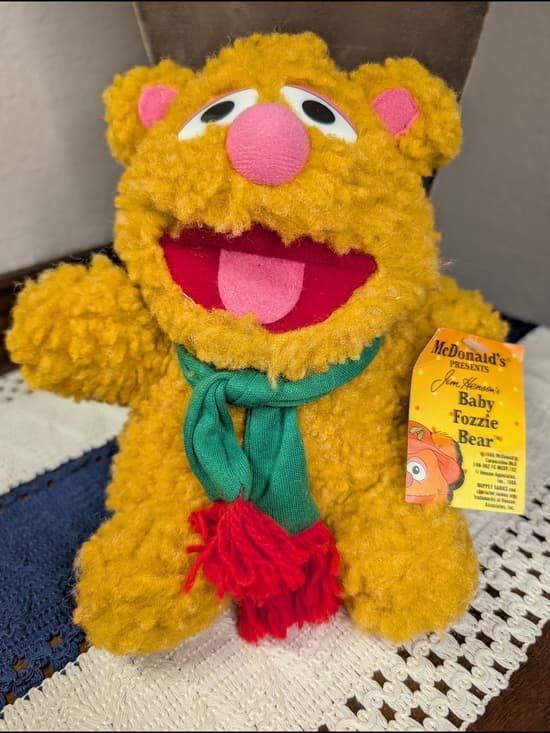 Vintage 1987 McDonald's Baby Fozzie Bear Plush Toy – Green Scarf - Thumbnail 11