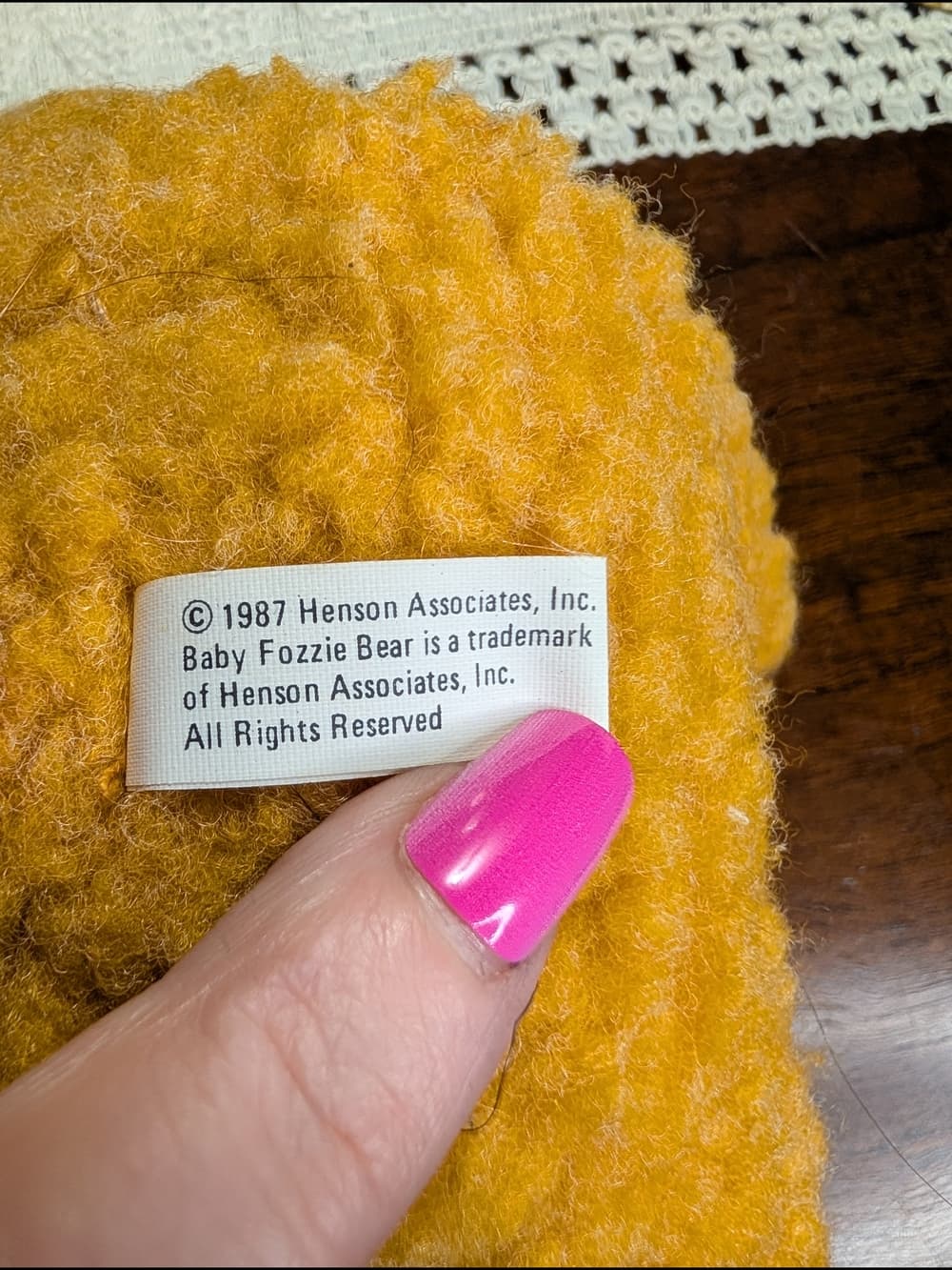 Vintage 1987 McDonald's Baby Fozzie Bear Plush Toy – Green Scarf - Thumbnail 6