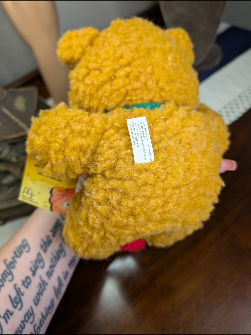 Vintage 1987 McDonald's Baby Fozzie Bear Plush Toy – Green Scarf - Thumbnail 4
