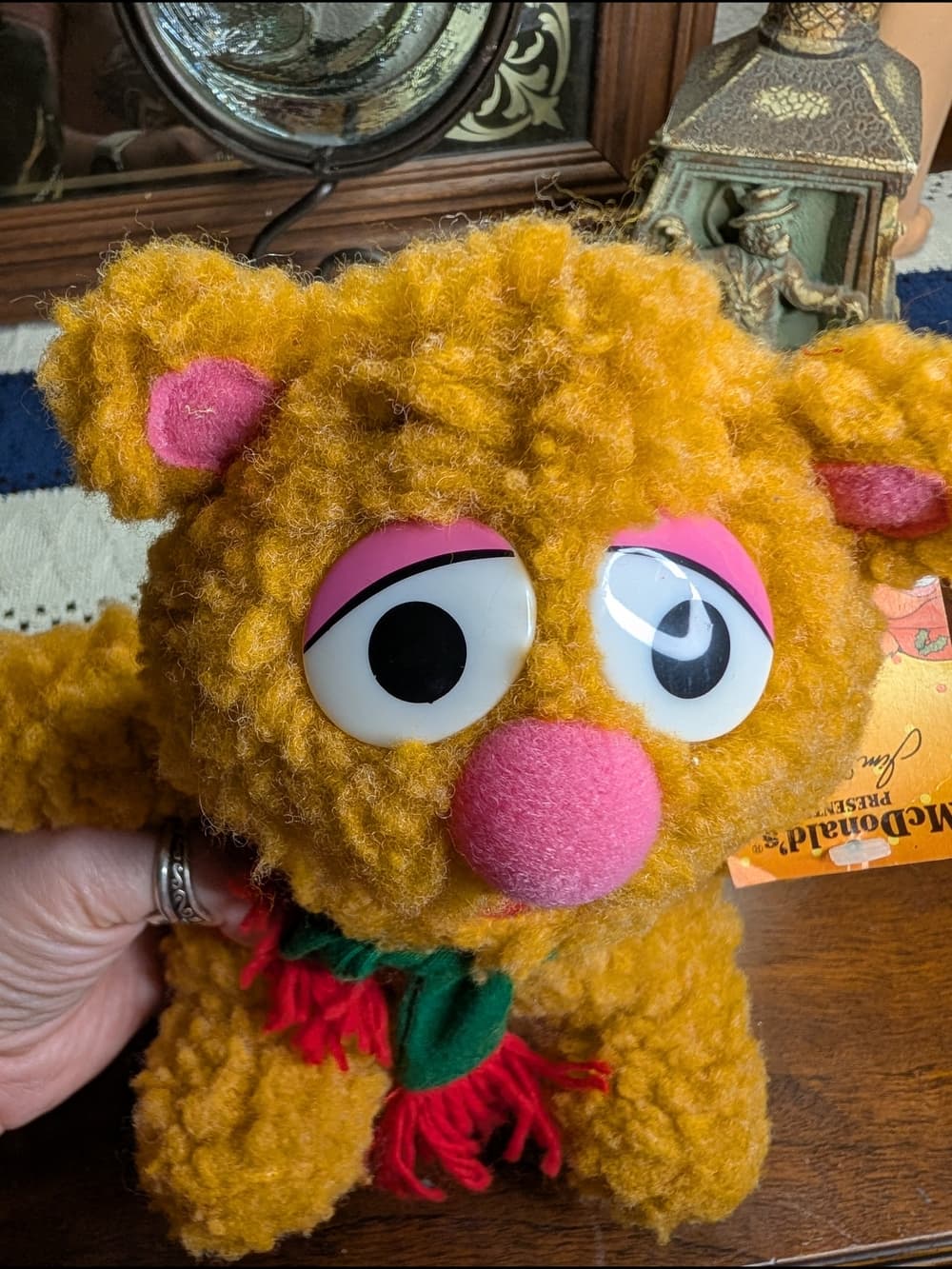 Vintage 1987 McDonald's Baby Fozzie Bear Plush Toy – Green Scarf - Thumbnail 10