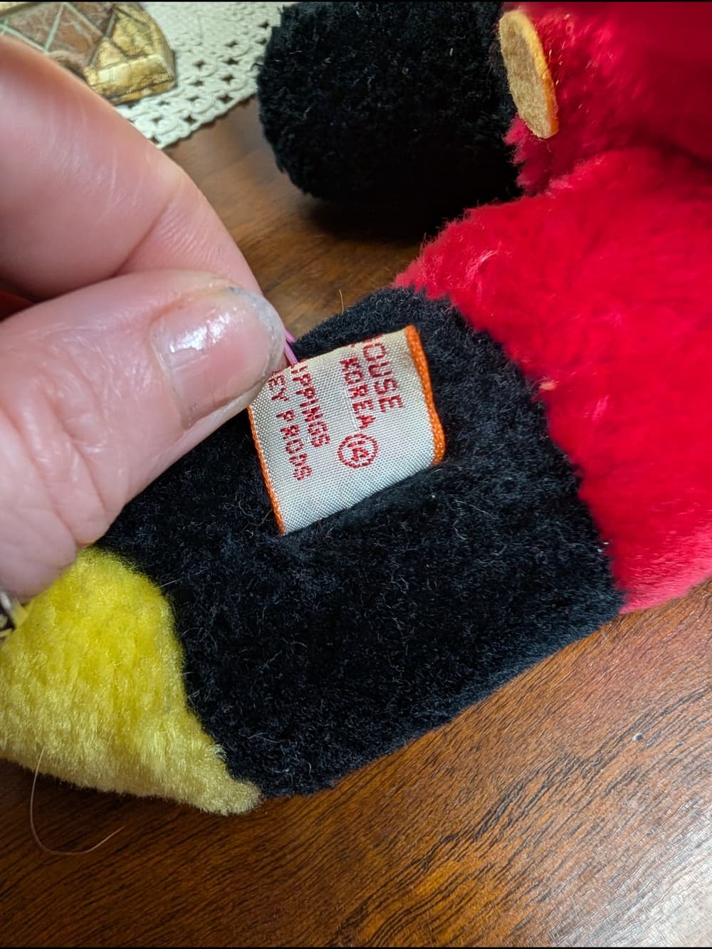 Vintage Walt Disney Mickey Mouse Plush Stuffed Animal Toy 14" - Thumbnail 6