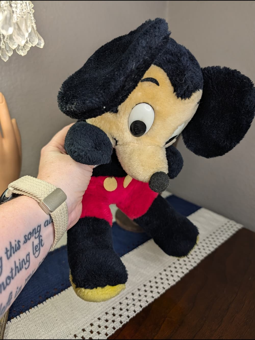 Vintage Walt Disney Mickey Mouse Plush Stuffed Animal Toy 14" - Thumbnail 4