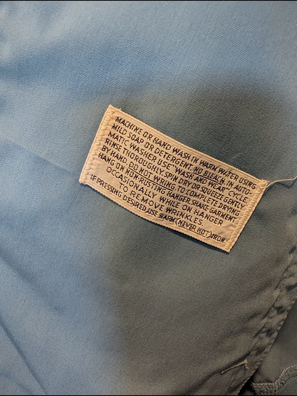 Vintage 70s Sears The Men's Store Light Blue Bomber Jacket Unisex - Thumbnail 5