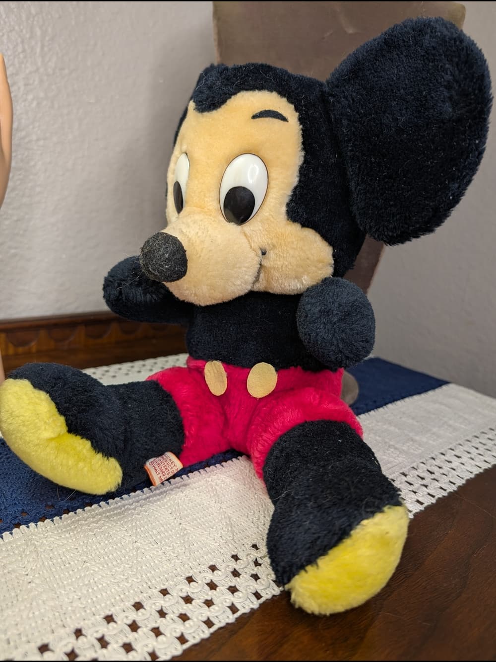 Vintage Walt Disney Mickey Mouse Plush Stuffed Animal Toy 14" - Thumbnail 2