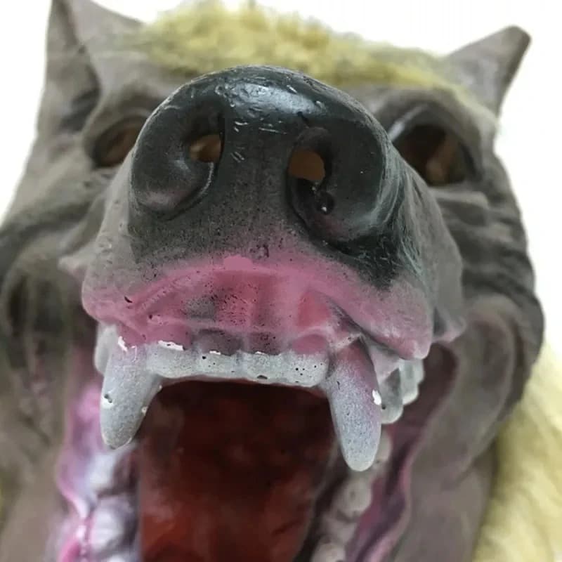 3 Pcs Beast Werewolf Costume Party Mask Wolf Gloves Cosplay For Women Men Scary - Thumbnail 5