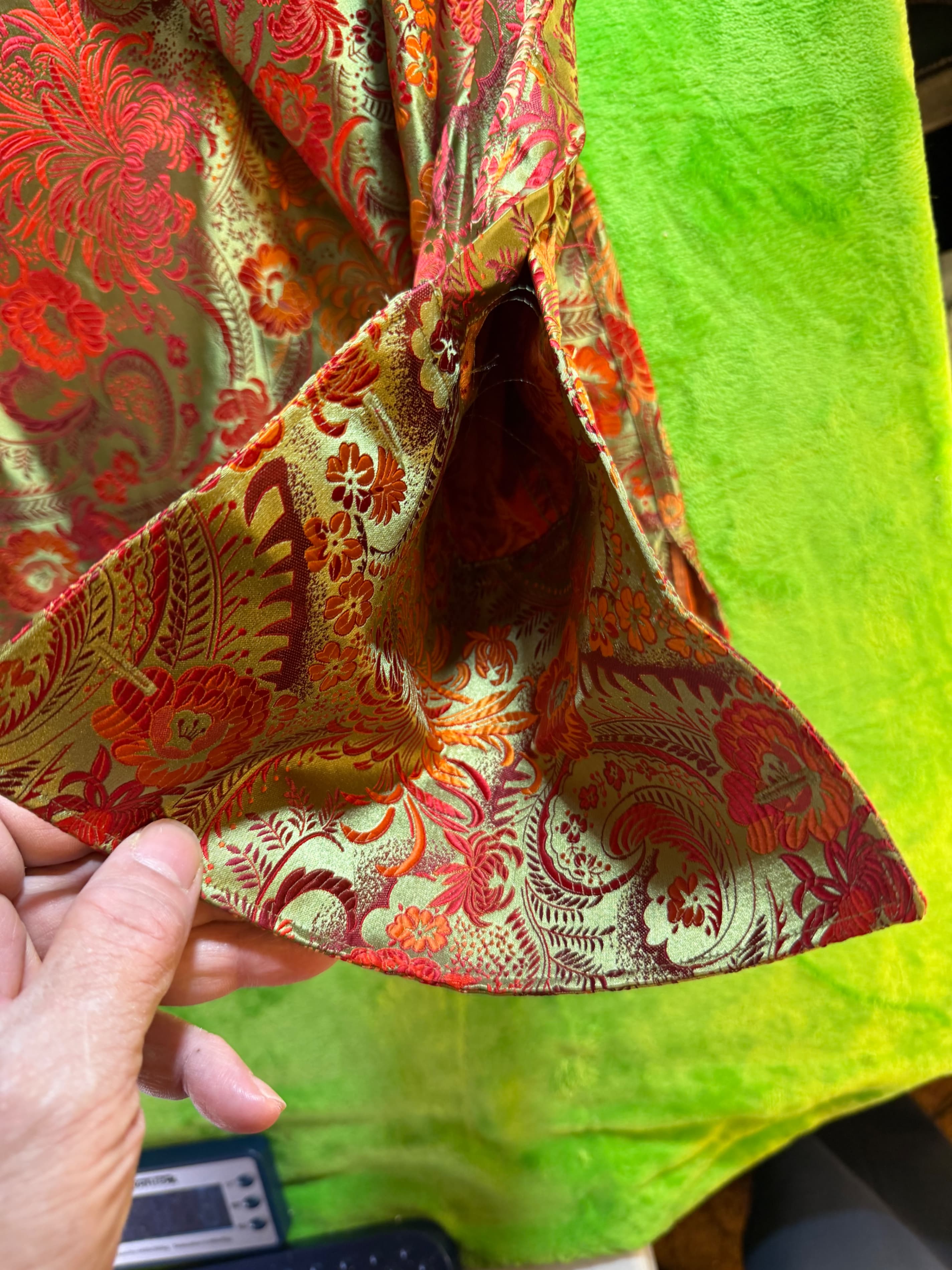 Leonardi Italy Brocade Floral Jacquard Dress Shirt Mens XL Gold - Thumbnail 7
