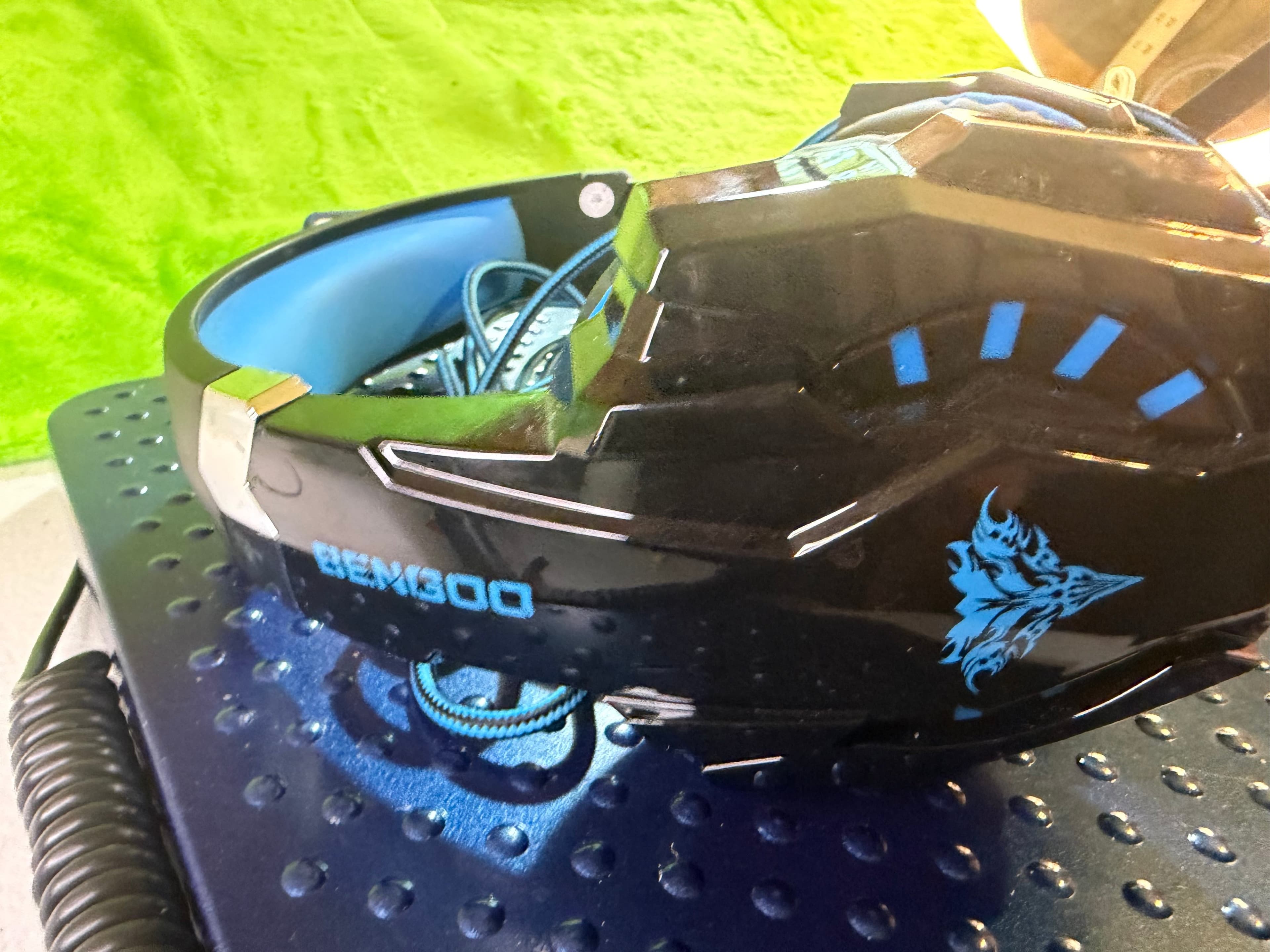 Bengoo G9000 Gaming Headset Blue Black LED PS4 Xbox PC 3.5mm USB w/Mic - Thumbnail 3