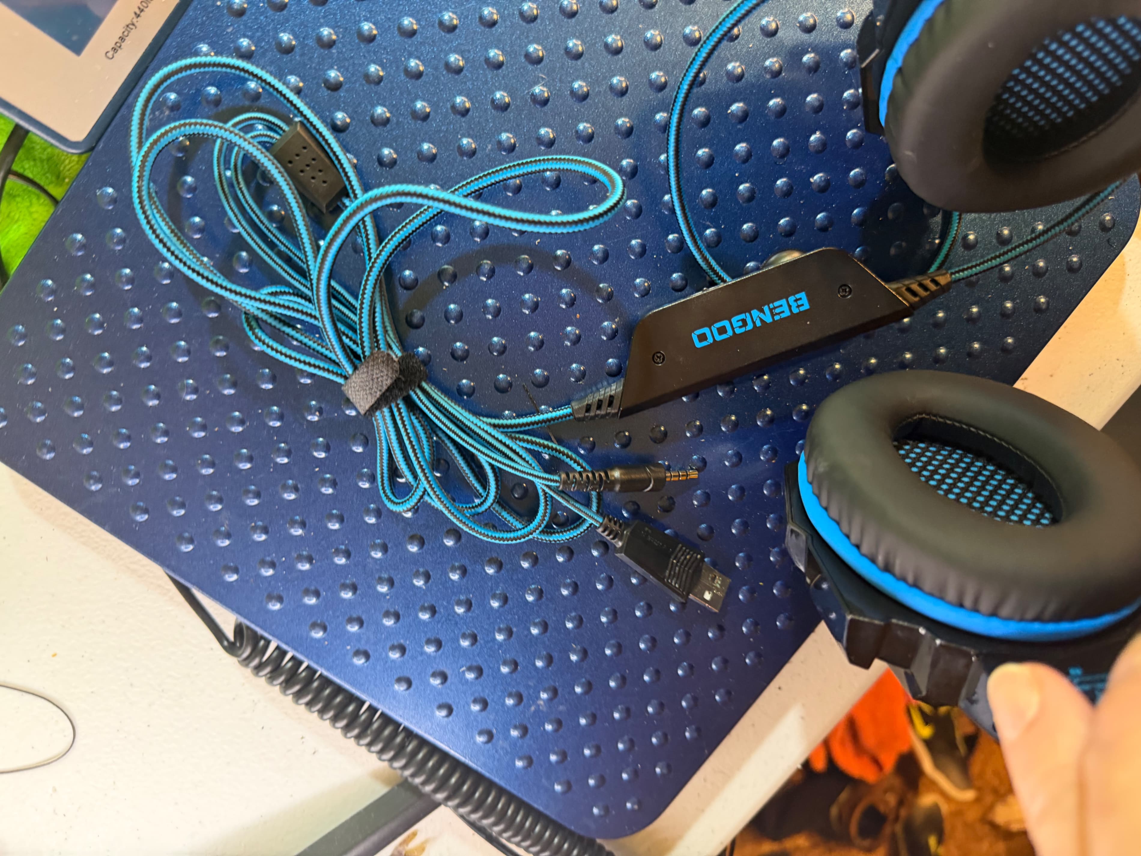Bengoo G9000 Gaming Headset Blue Black LED PS4 Xbox PC 3.5mm USB w/Mic - Thumbnail 5