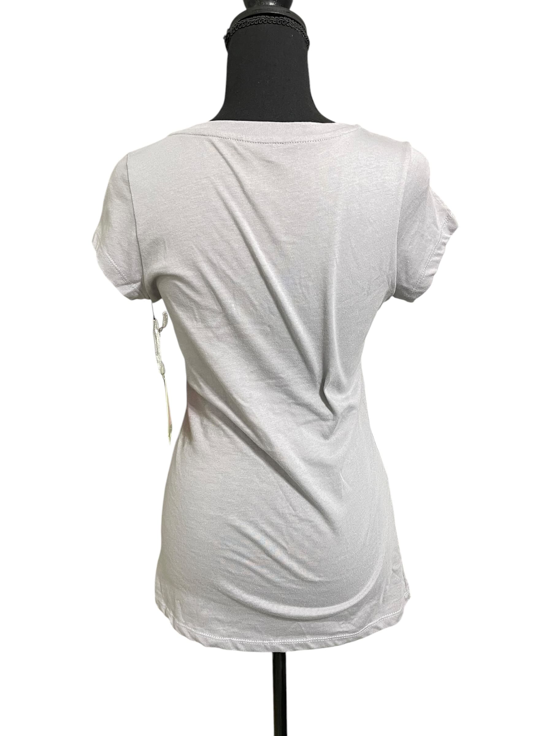 Down East Basics Women’s Ruffled V-Neck Short Sleeve Shirt/Top - Thumbnail 6