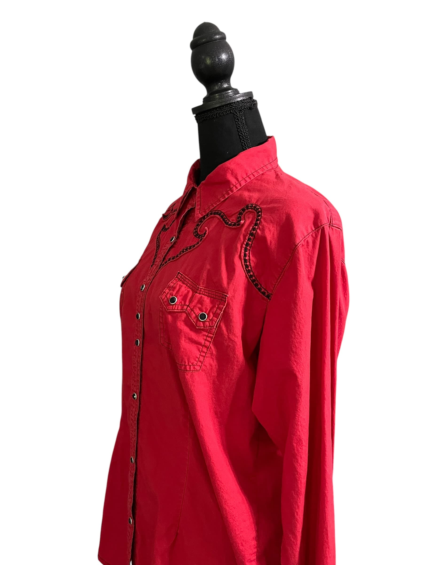 Rock 47 by Wrangler Vintage Women’s Bedazzled Western/Cowgirl L/S Shirt - Thumbnail 5