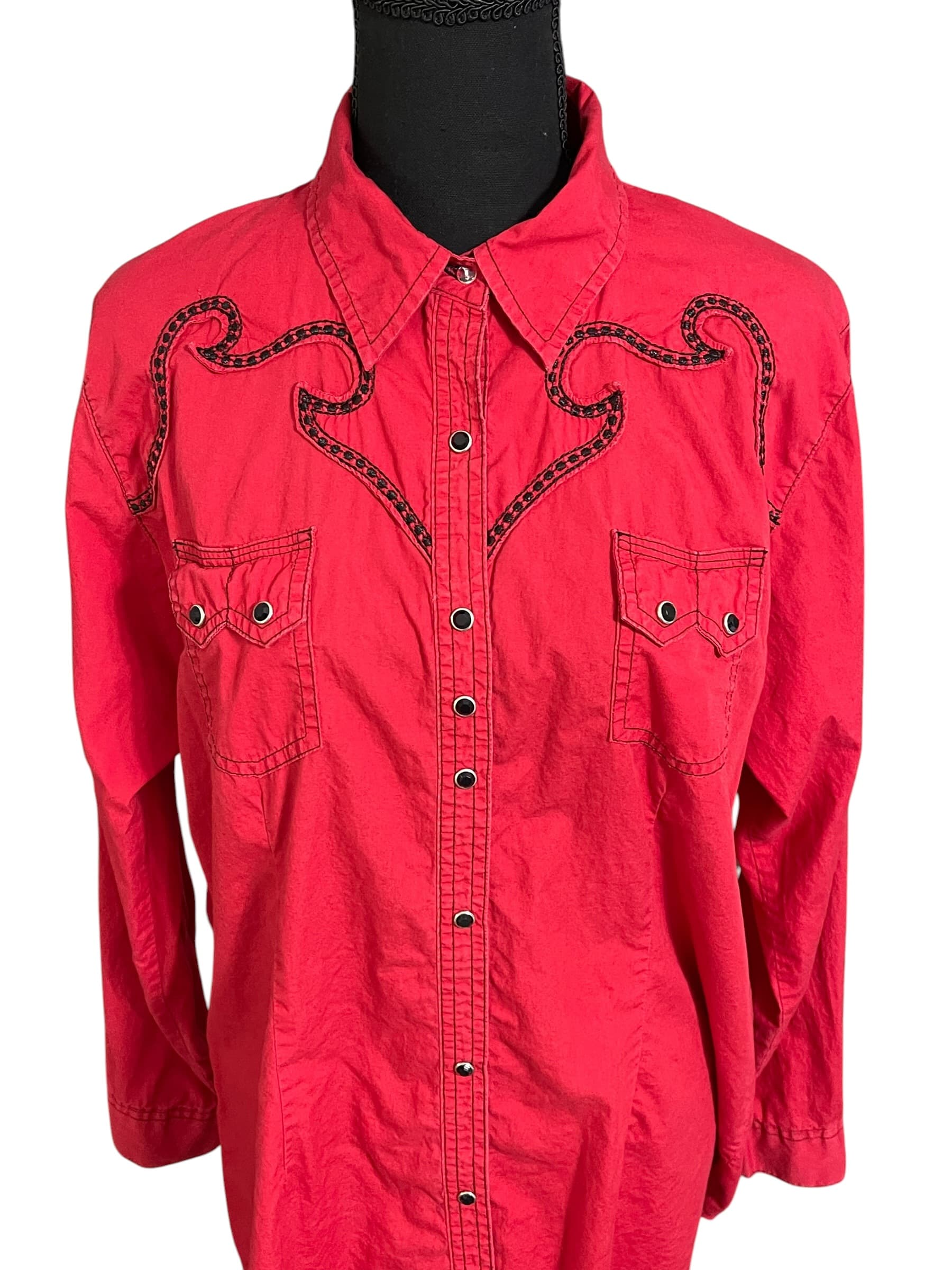 Rock 47 by Wrangler Vintage Women’s Bedazzled Western/Cowgirl L/S Shirt - Thumbnail 7