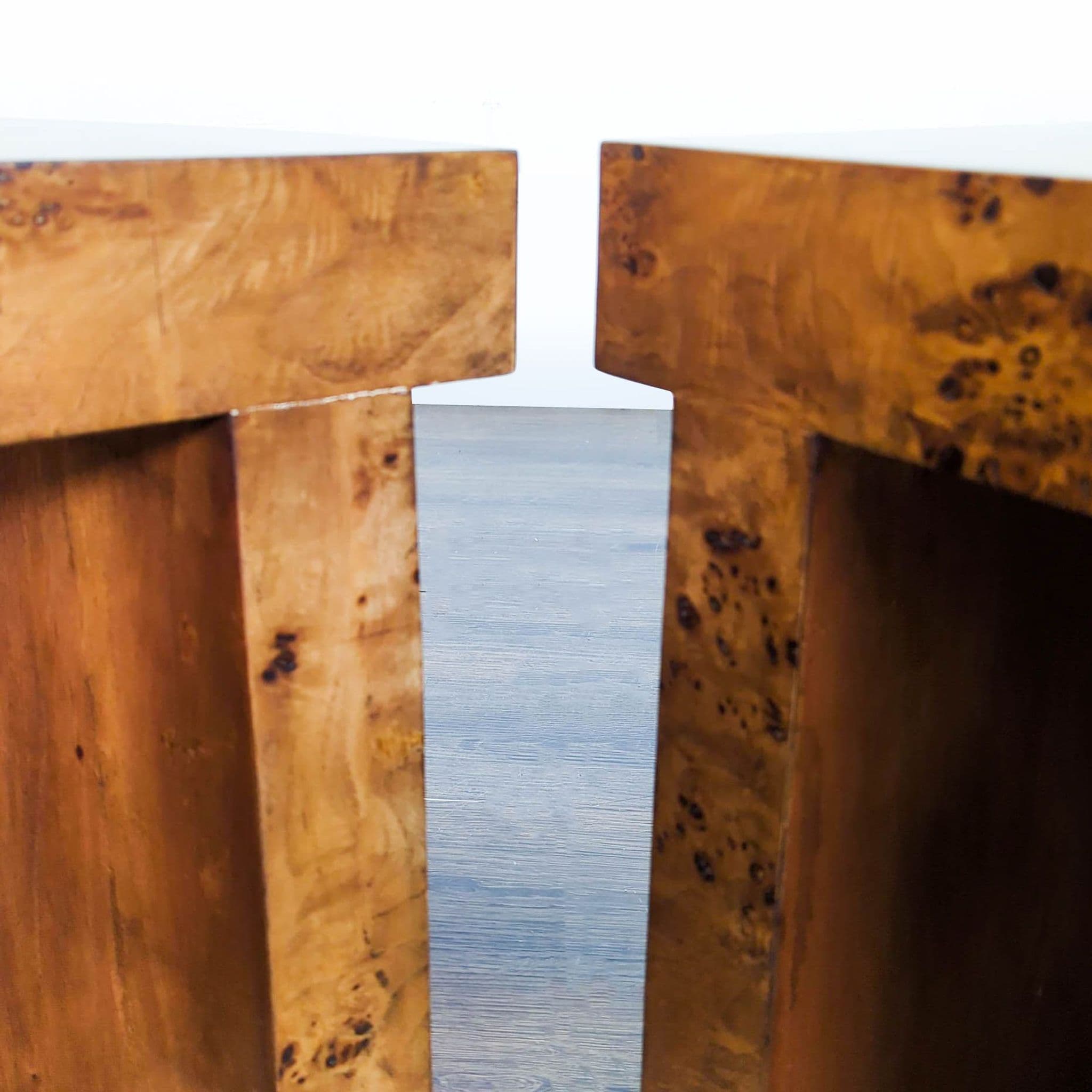 Frontgate Three-Piece Burlwood Veneer Coffee Table - Thumbnail 5