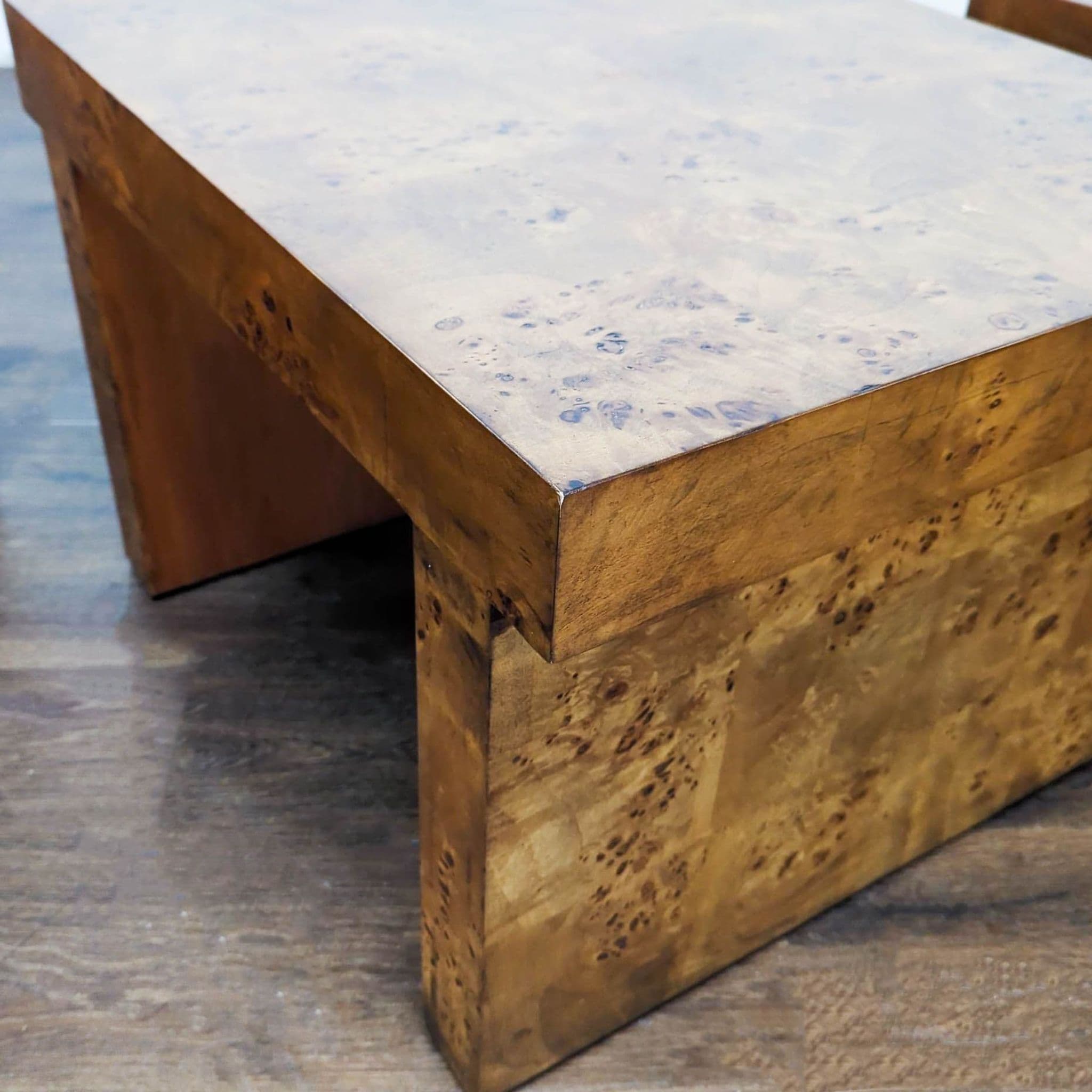 Frontgate Three-Piece Burlwood Veneer Coffee Table - Thumbnail 4