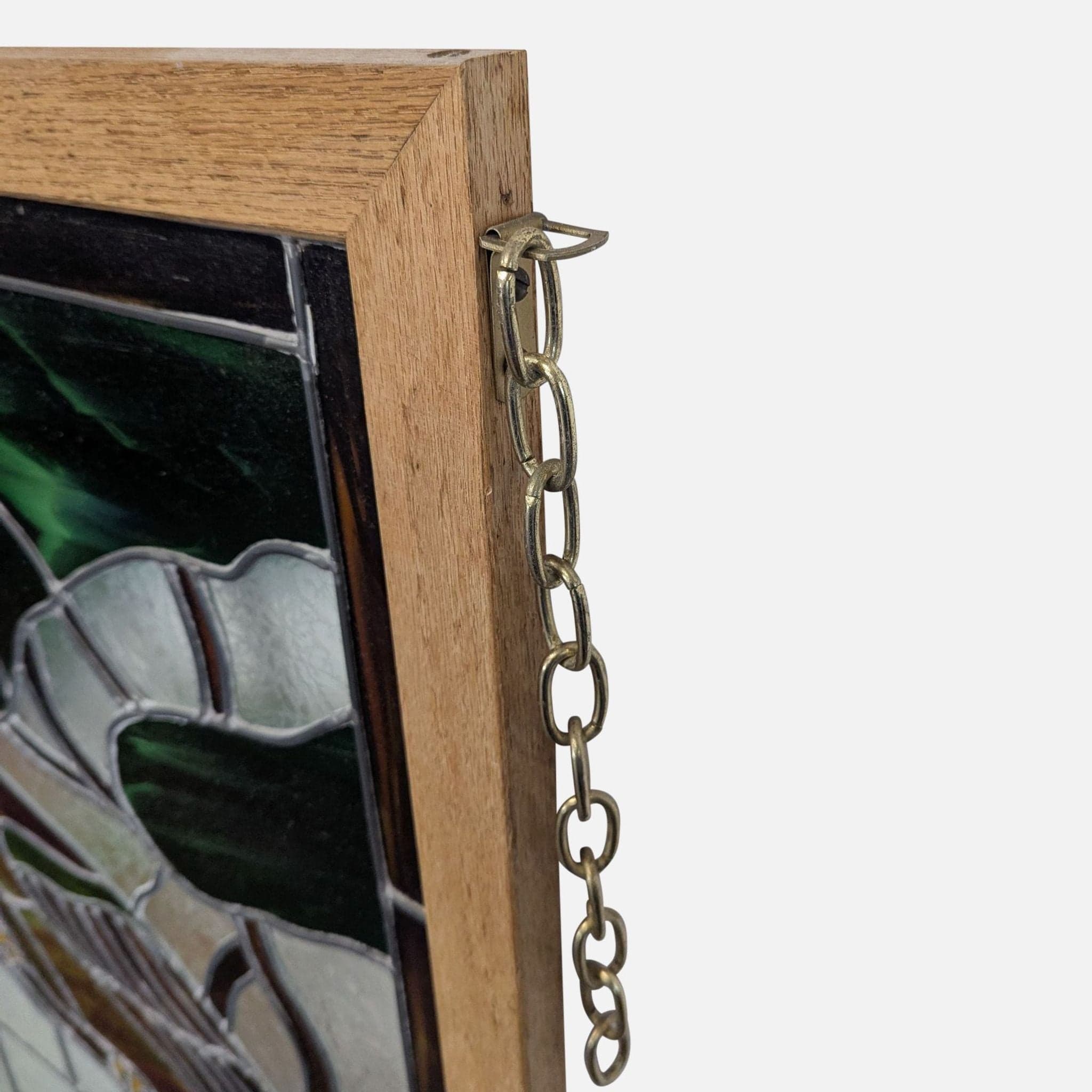 Stained-Glass Parrot in Wood Frame - Thumbnail 6