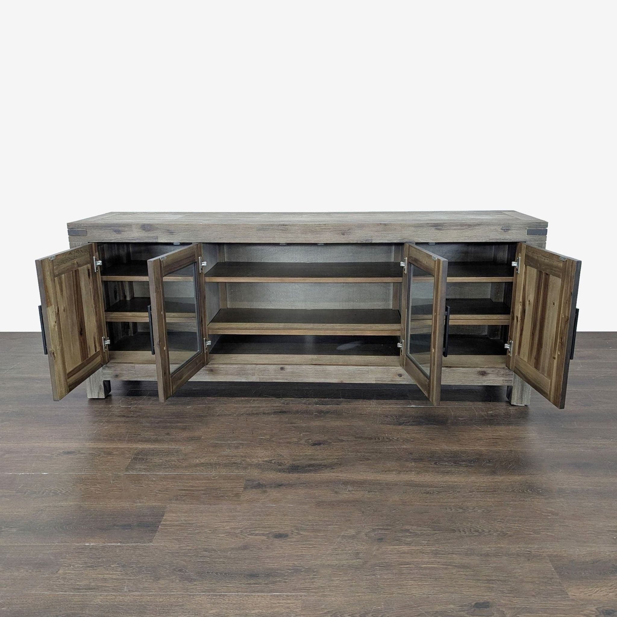 Macy's Rustic Wood Media Console - Thumbnail 2