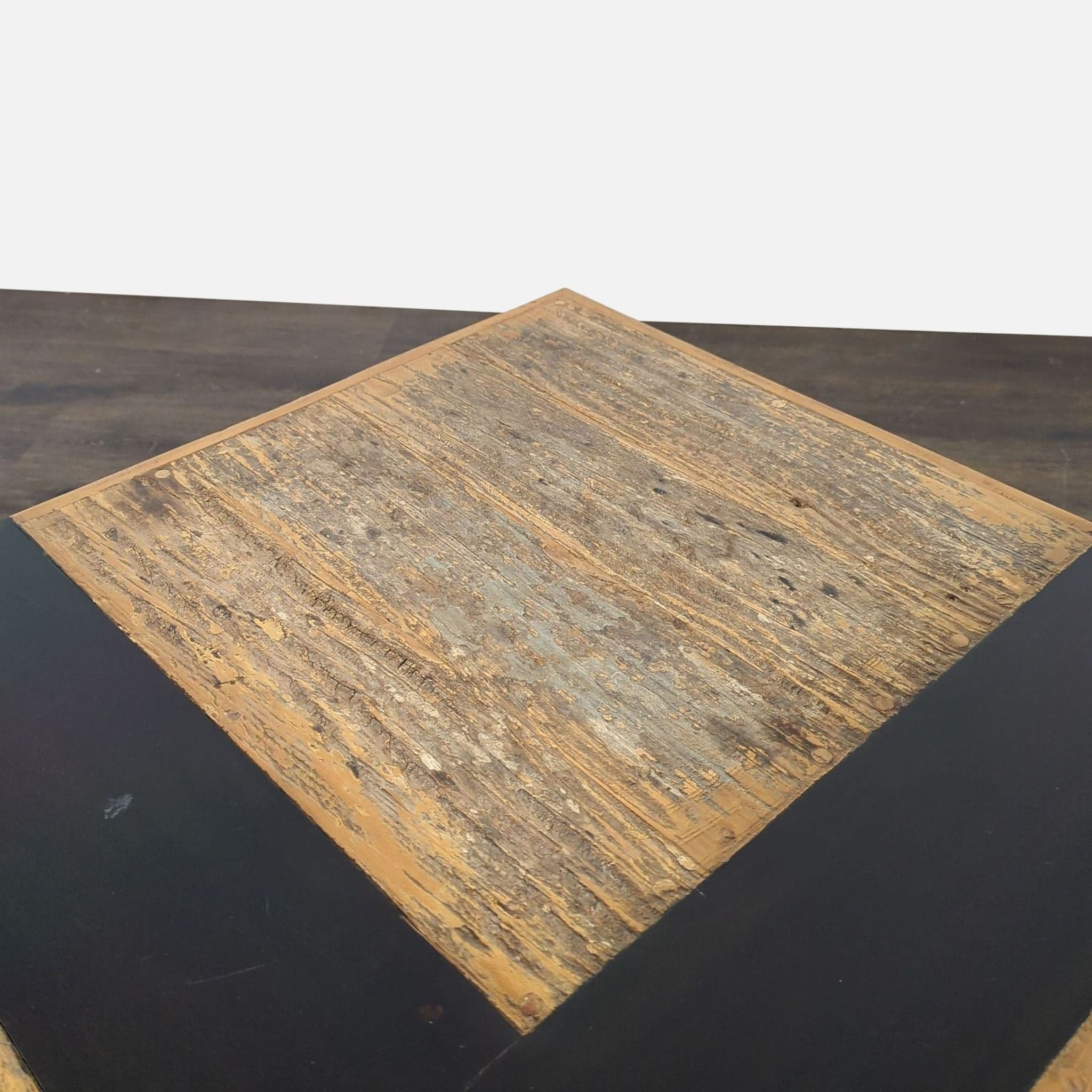 Wood Contrast Square Coffee Table - Thumbnail 4