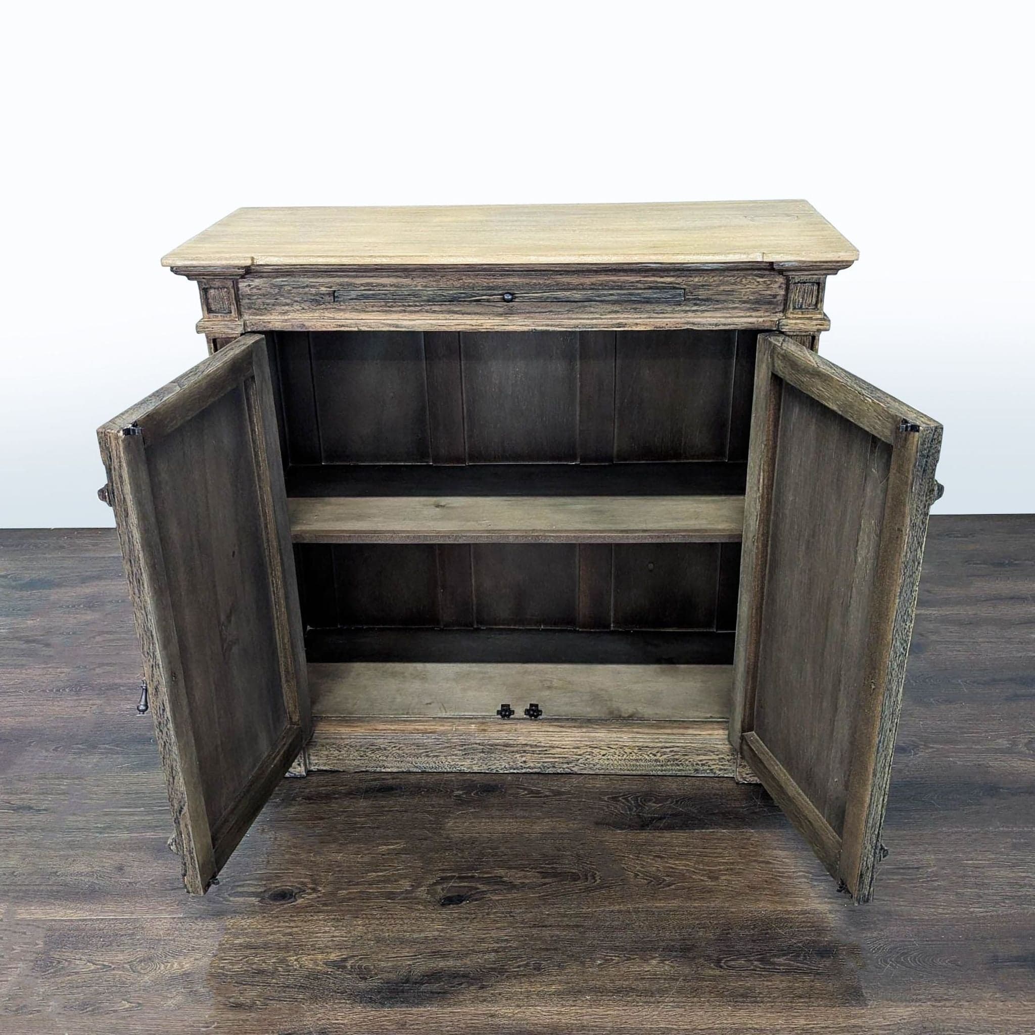 Two Door Cabinet with Molded Designs on Doors - Thumbnail 3