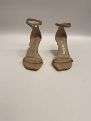 $495 Stuart Weitzman Women Beige Disco Platform Ankle Strap Heel Pumps Shoes 5 - Thumbnail 6