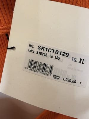 Koche Woman Orange Cotton Dress Size Xl MSRP $1020 - Thumbnail 3