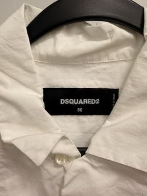 DSQUARED Men’s White Button Down Shirt Brand Size 50 - Thumbnail 2